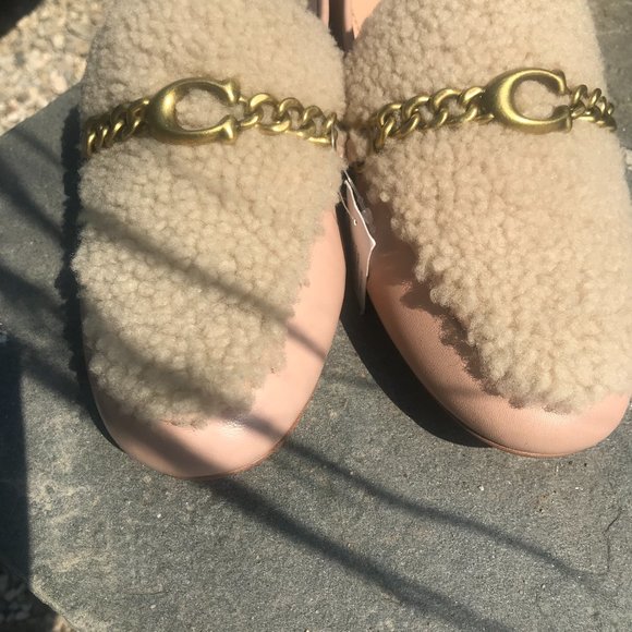 COACH Helena C Loafers  With Chain Leather Pale - Picture 4 of 11